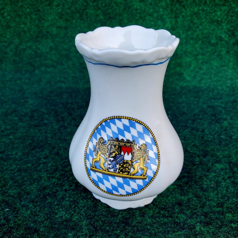 VTG KM Bavaria Small 4 In  Vase Royal Crest Germany Porcelain